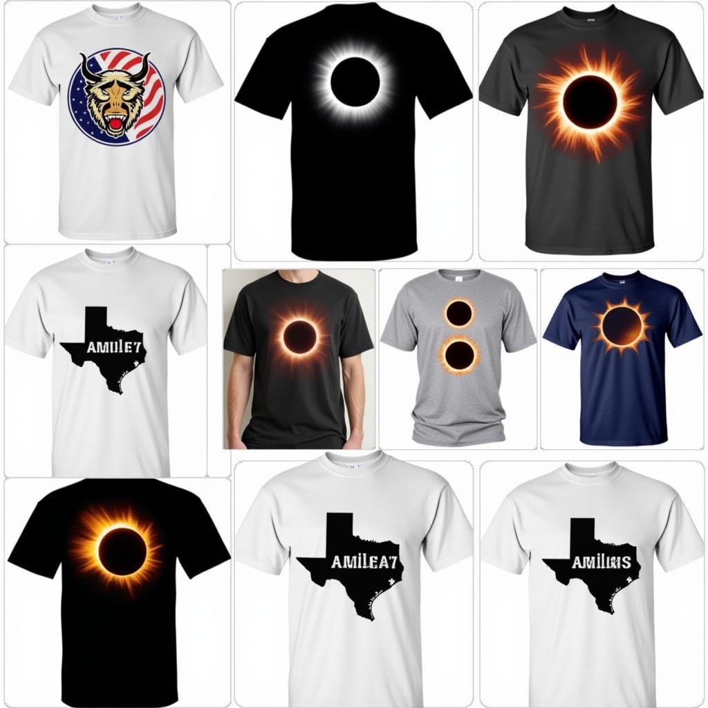 Texas Eclipse T-Shirt Designs