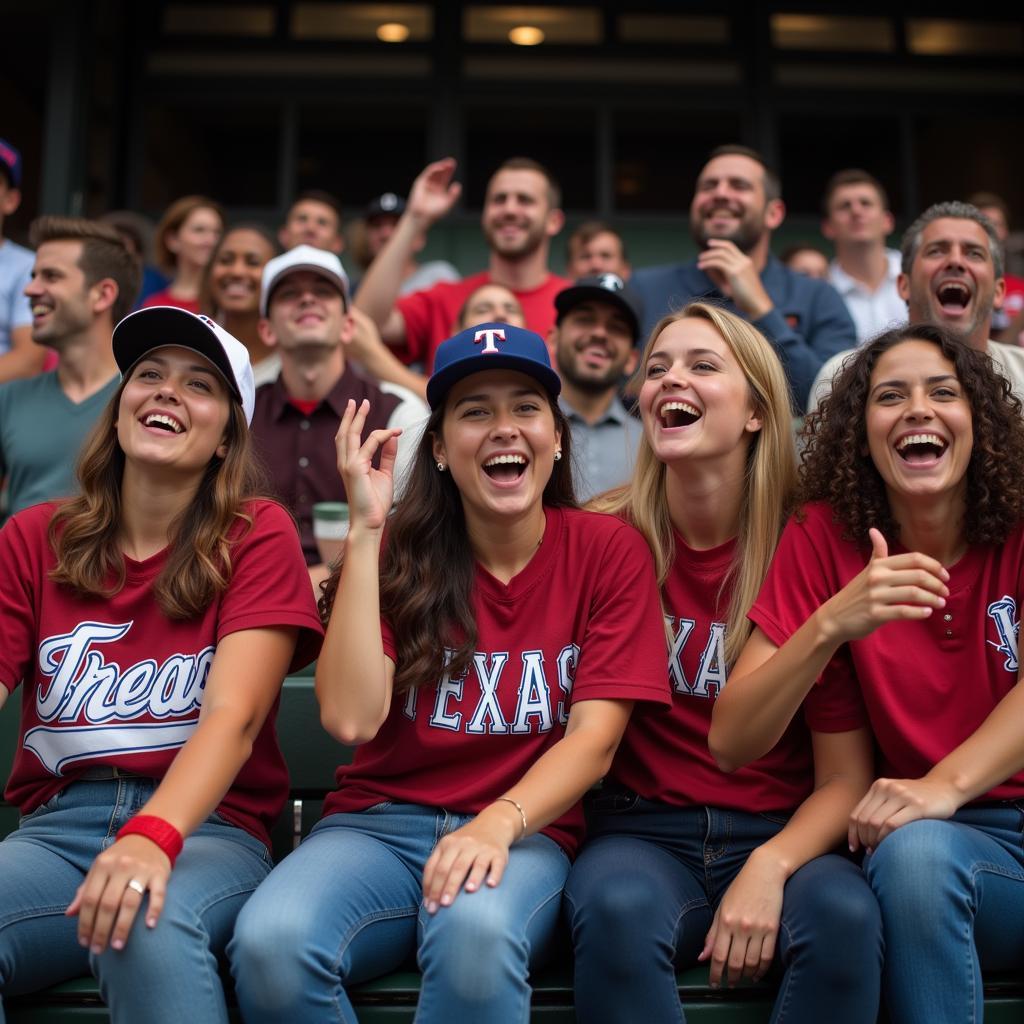 Texas MLB fans cheering