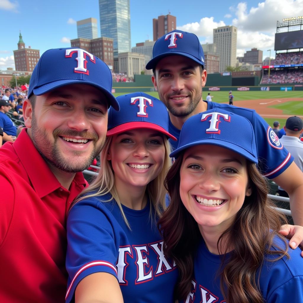 Texas Rangers Fans Showing Their Support