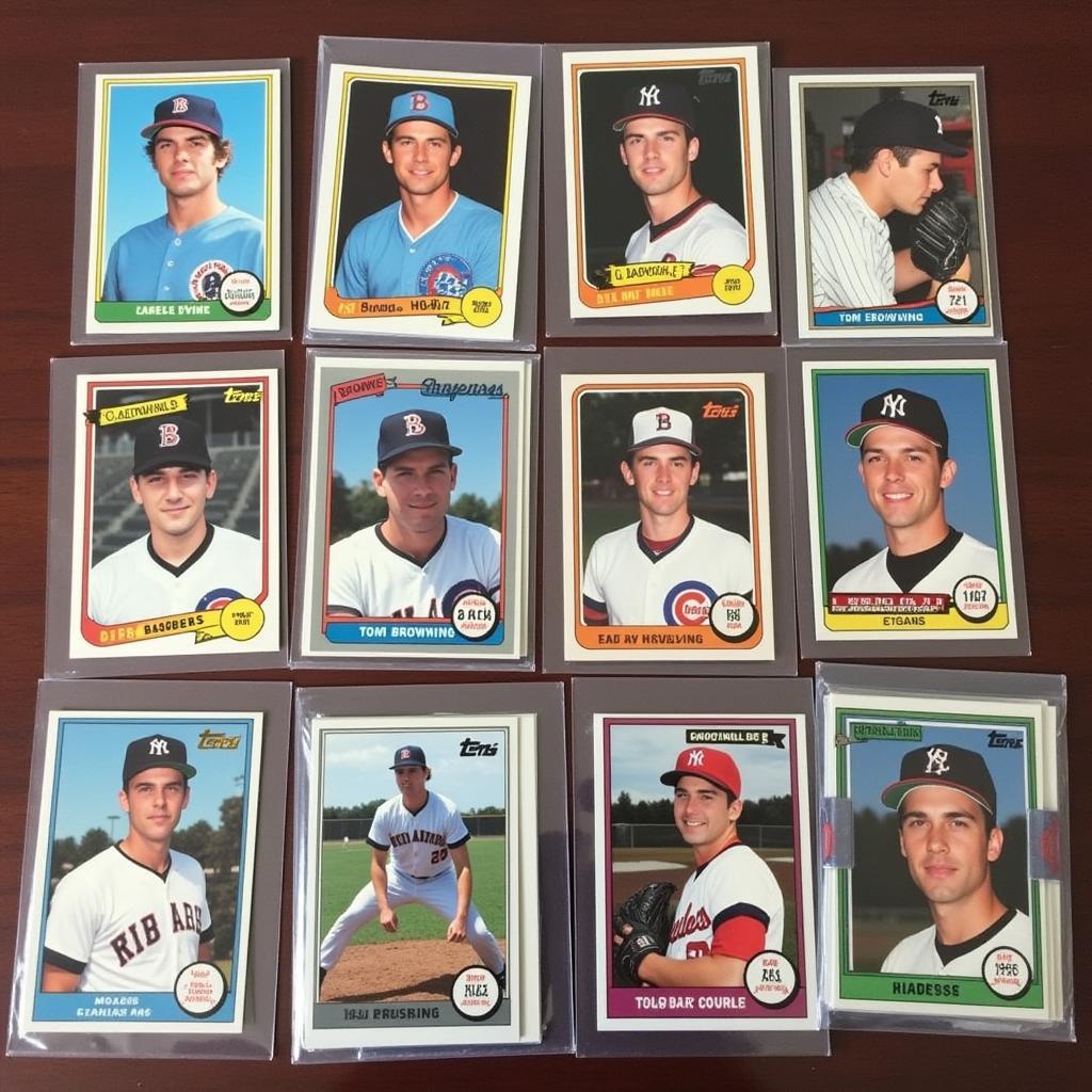 A Collection of Tom Browning Baseball Cards