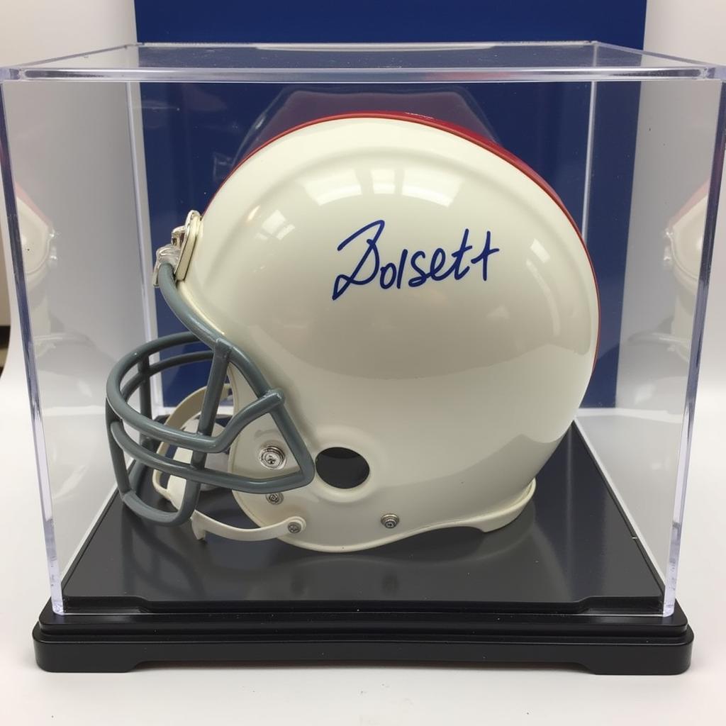 Tony Dorsett Autographed Helmet in Display Case