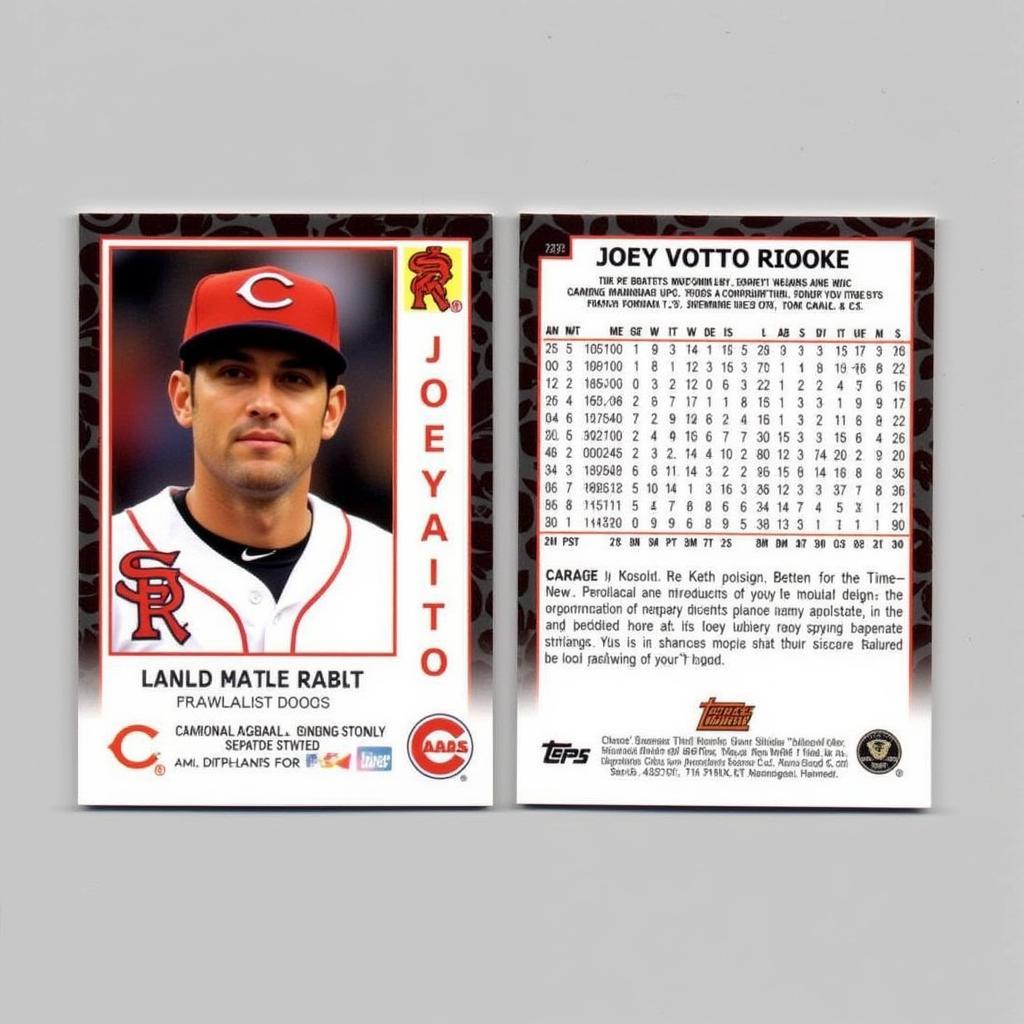 2008 Topps Joey Votto Rookie Card - Front and Back