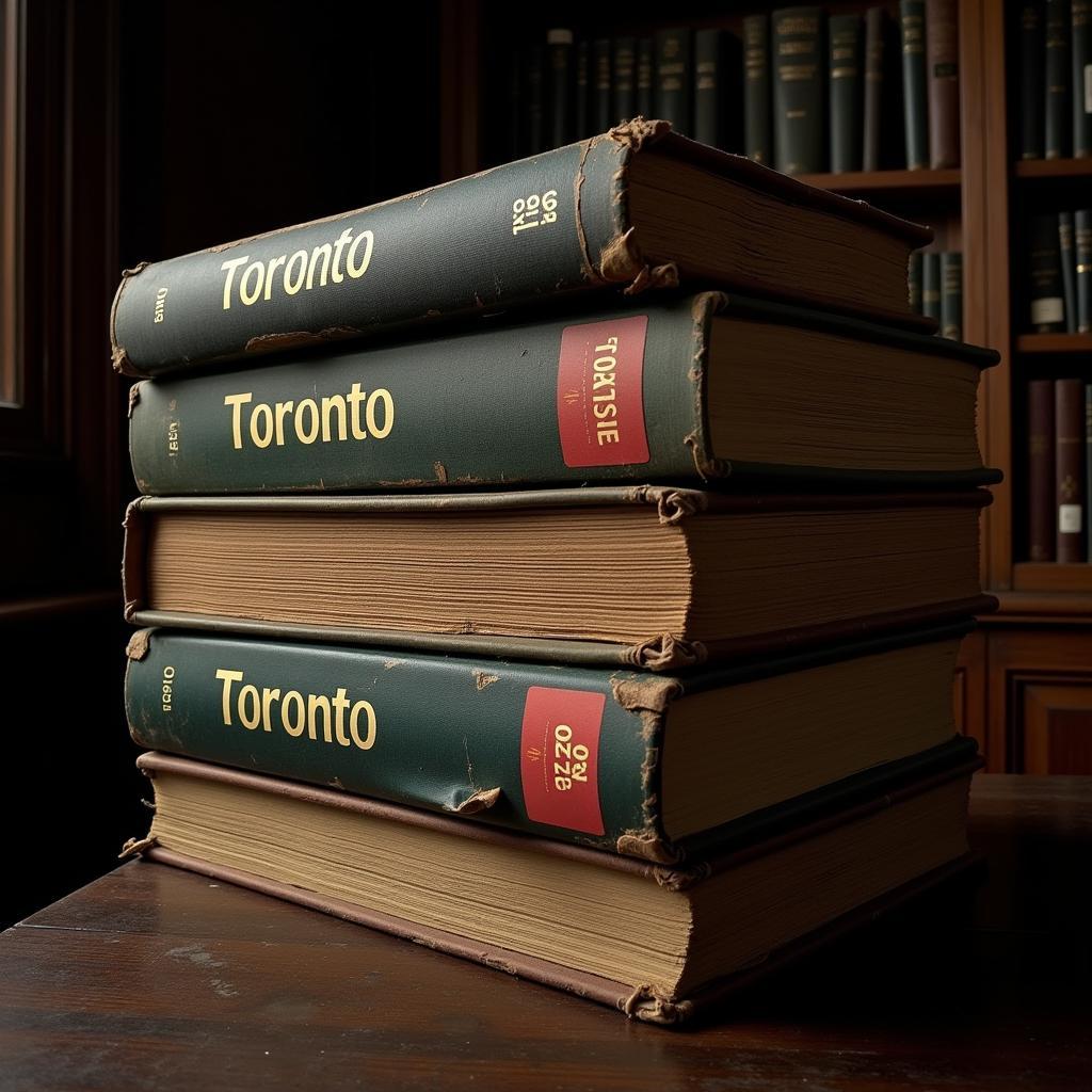 Toronto White Pages Phone Book - A Stack of Old Phone Books Representing the Traditional Method of Finding Contact Information