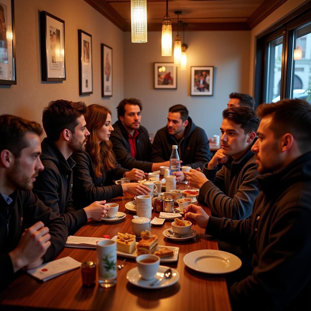 Traditional Turkish tea in Beşiktaş