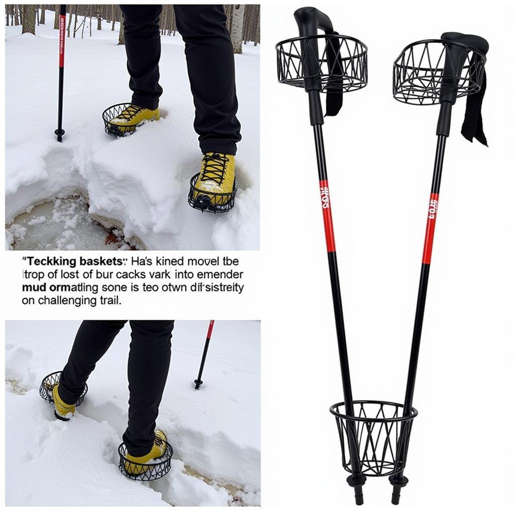 Trekking Baskets for Muddy and Snow-Covered Trails