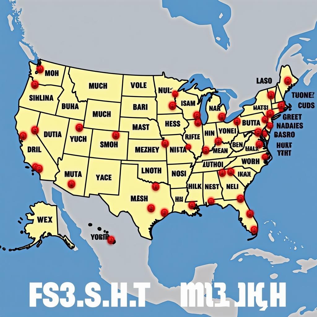 US Baseball League and Divisions Map