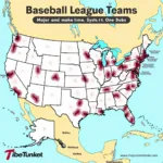 Map of US Baseball Teams