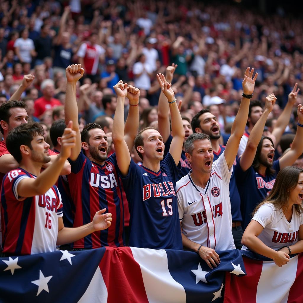 US Sports Fans Celebrating a Victory