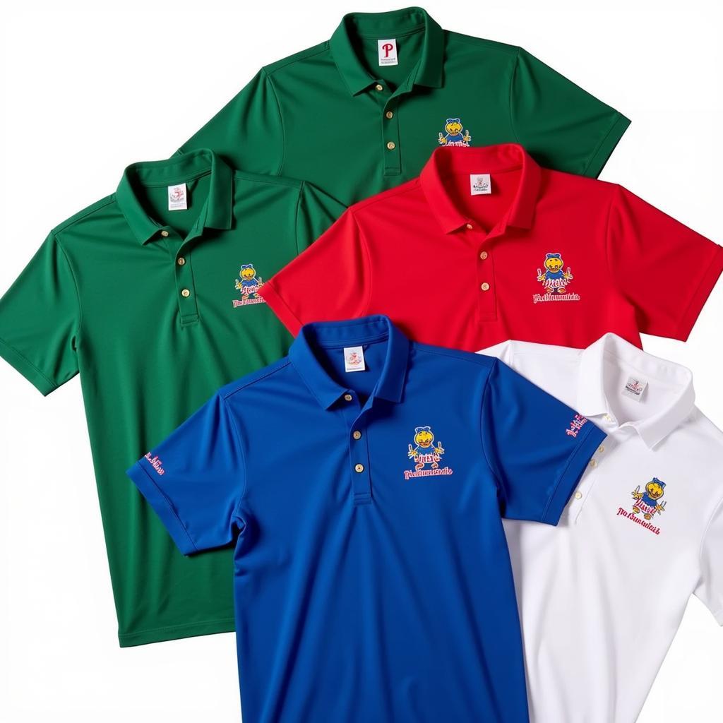 Different Styles and Colors of Philly Phanatic Polo Shirts