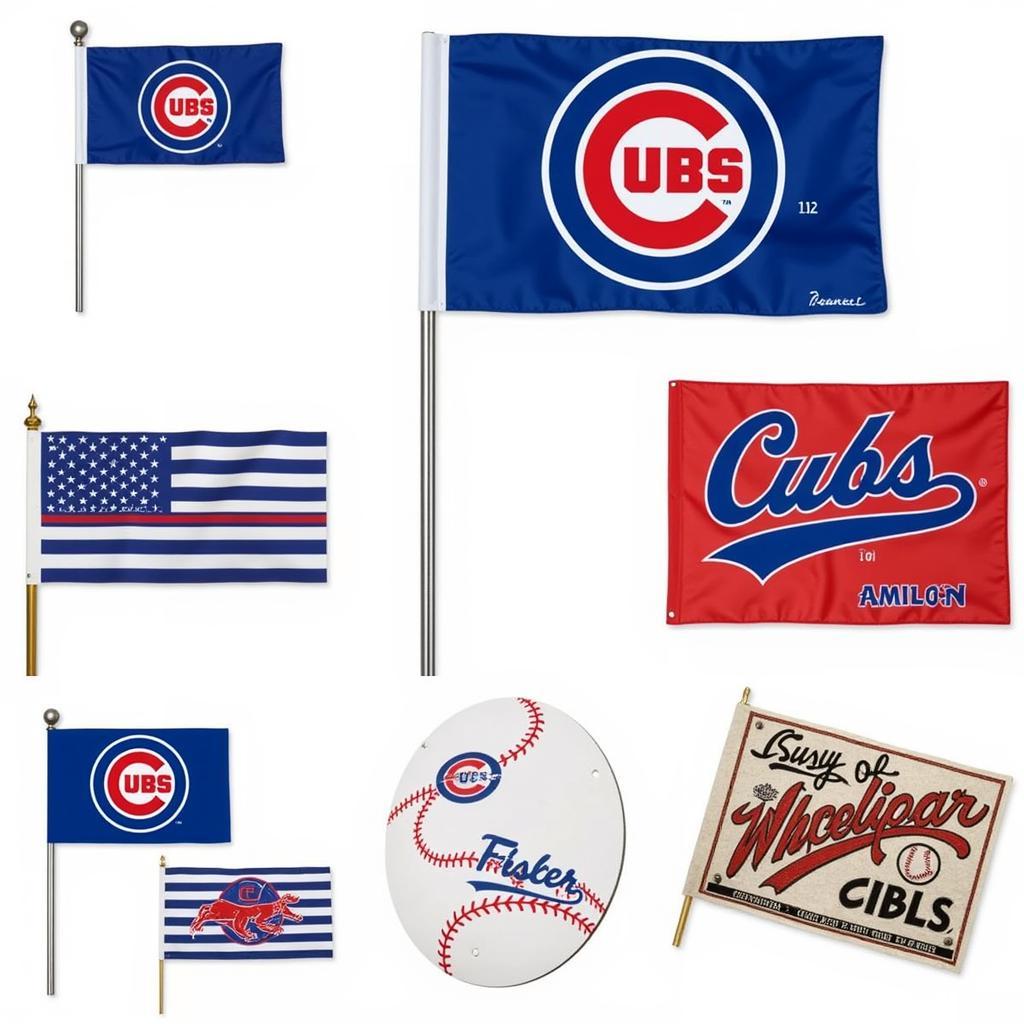 Different Types of Small Chicago Cubs W Flags