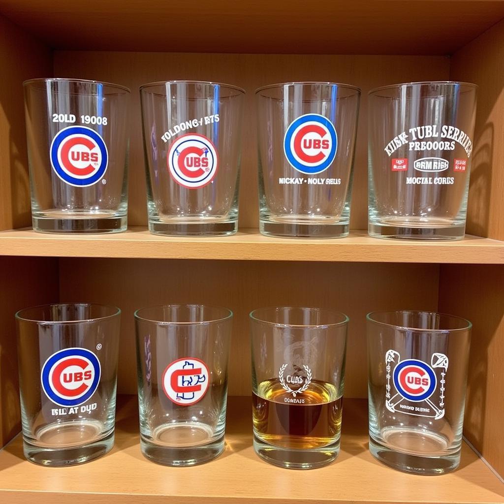 Vintage Cubs Whiskey Glasses Collection