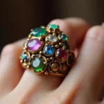 Vintage Mother's Ring with Multiple Birthstones