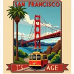 Vintage San Francisco Travel Poster