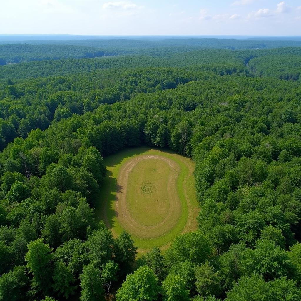 Aerial View of Off-Grid Land for Sale in Virginia