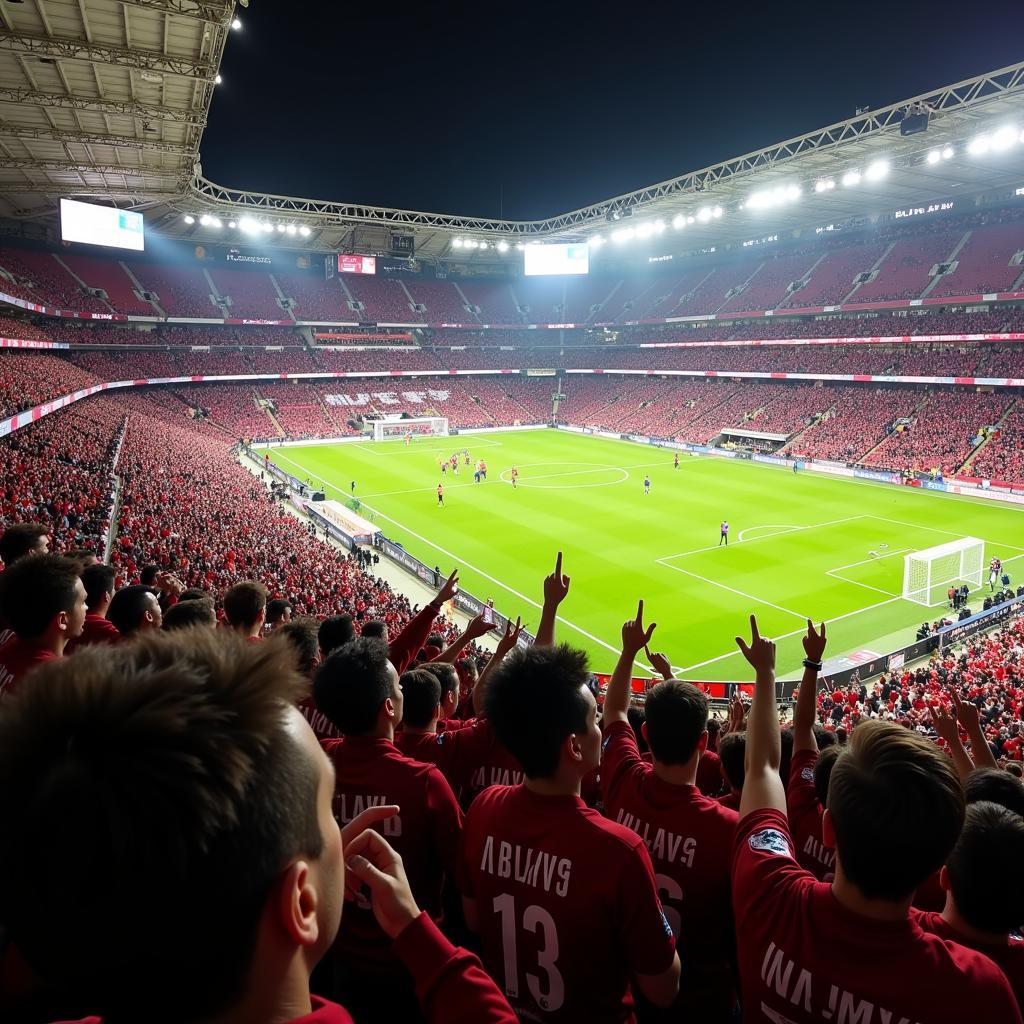 Budget-Friendly Vodafone Park Experience: Fans enjoying the match