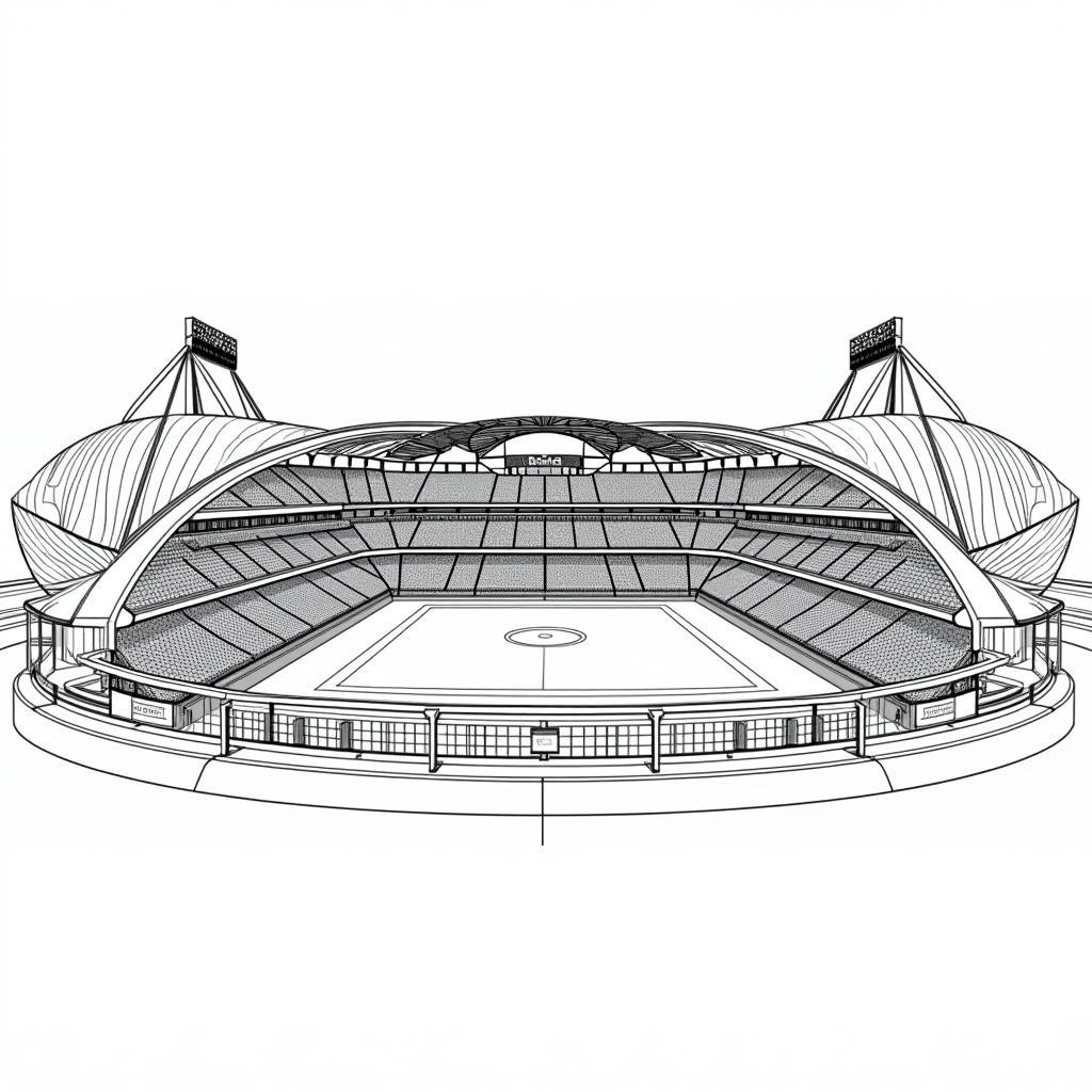 Vodafone Park Stadium Coloring Page: A Majestic Scene