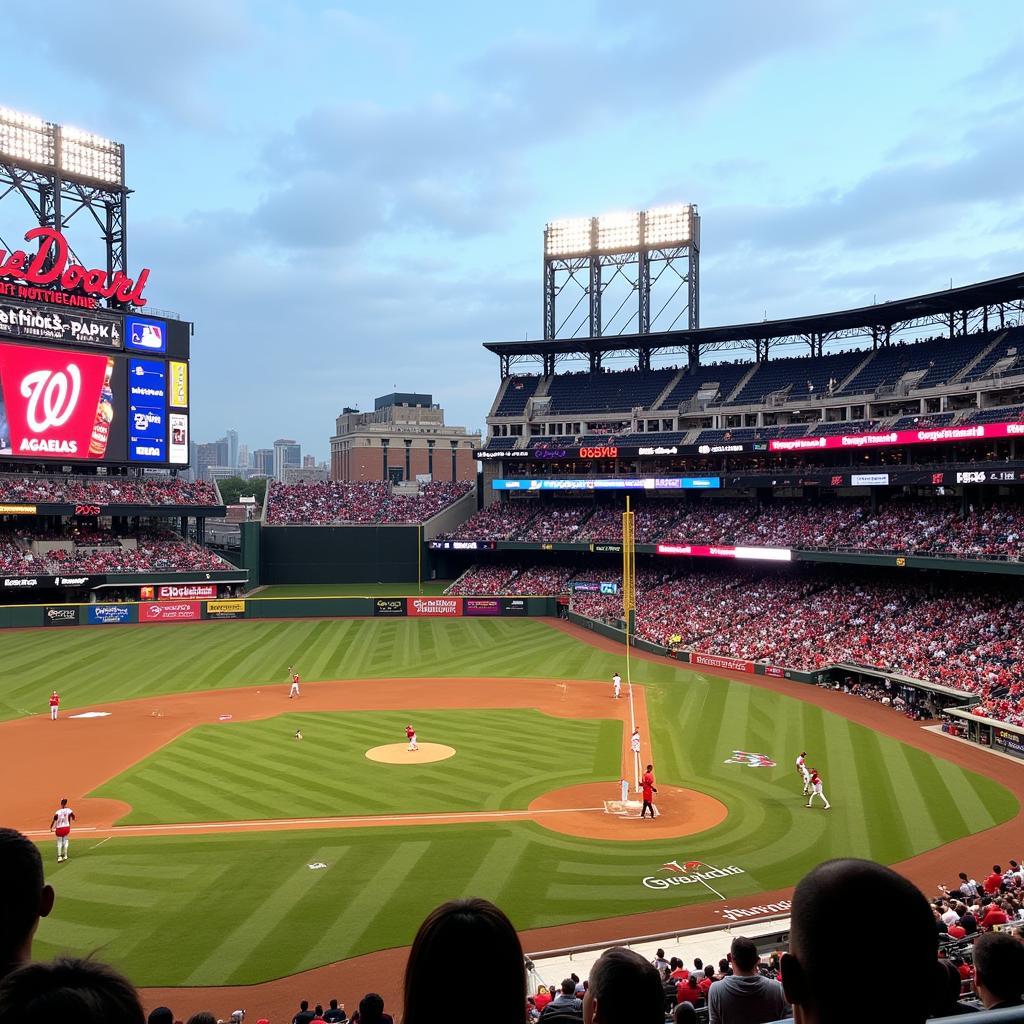 Washington Nationals Baseball Game Action at Nationals Park