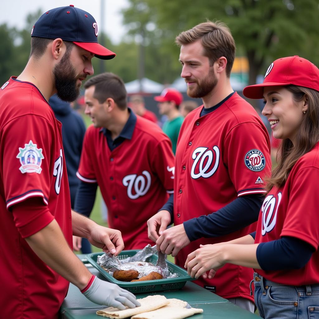 Washington Nationals Players Participating in Community Outreach Program