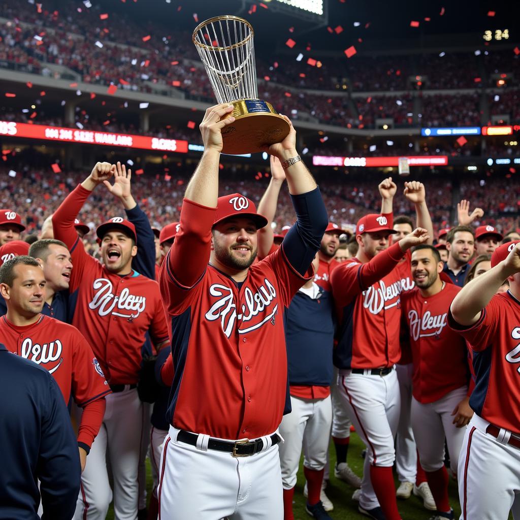 Washington Nationals celebrating their World Series Championship