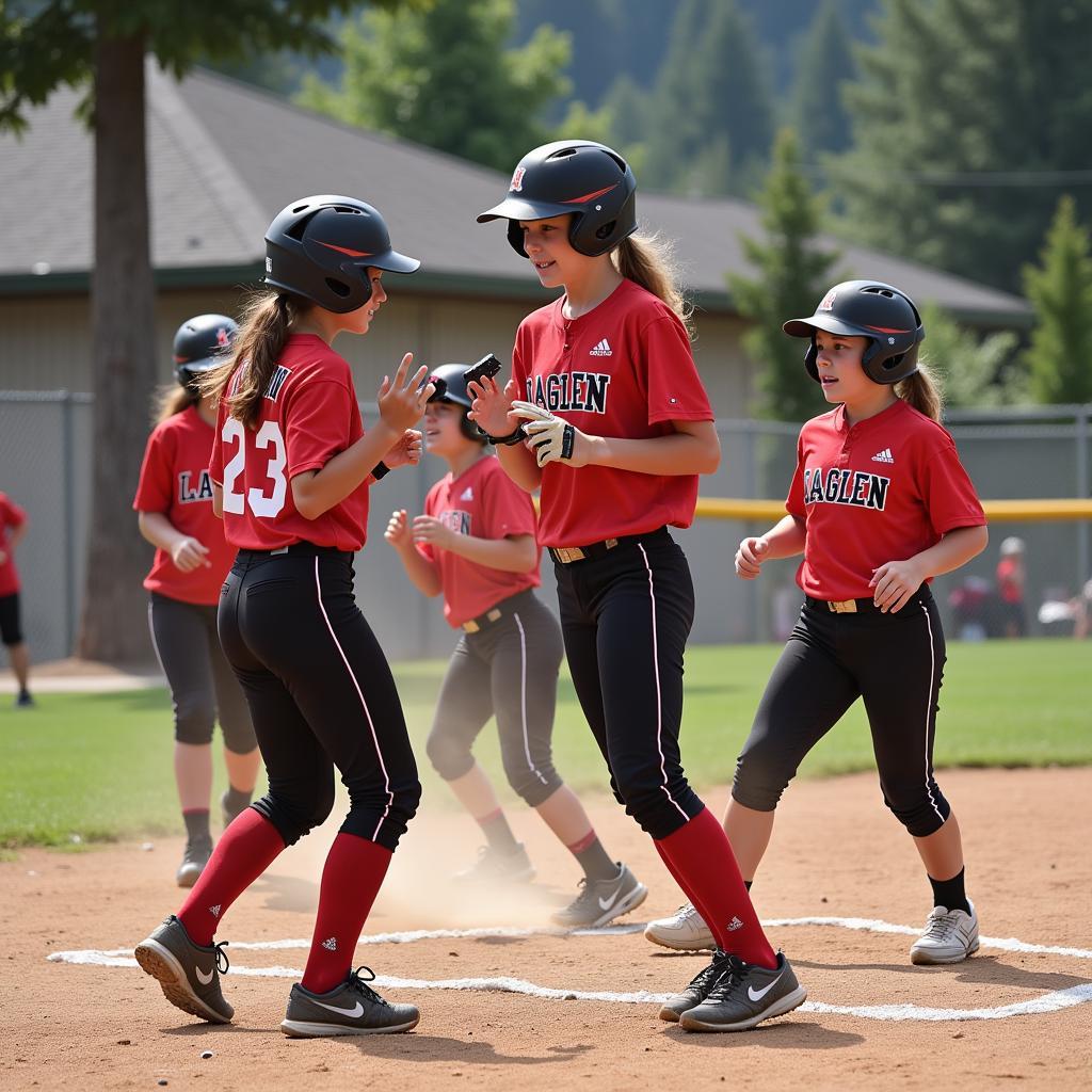 Scrimmage at a Softball Camp in Washington State