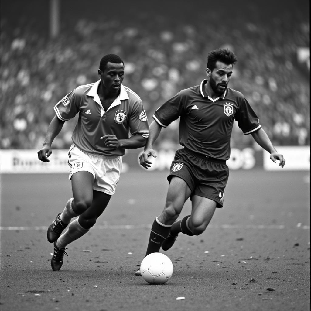 Wendell Smith, a Besiktas legend, in action during a historical match.