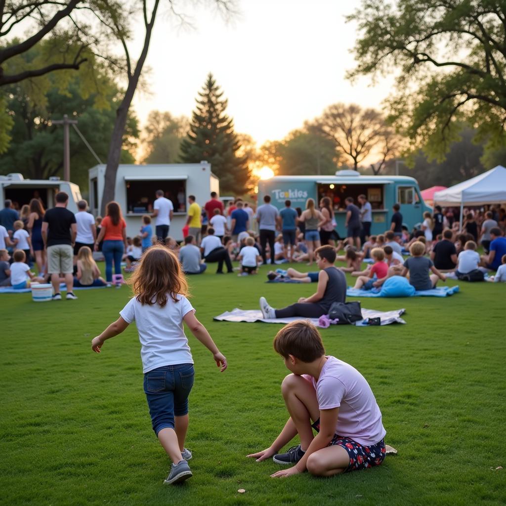 Families Enjoying a Westlake Village Park Concert