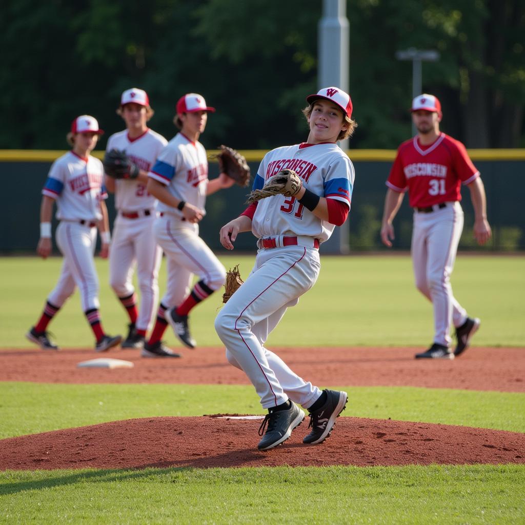 Wisconsin All Stars Baseball Game Action