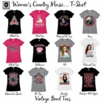 Various Styles of Women's Country Music T-shirts