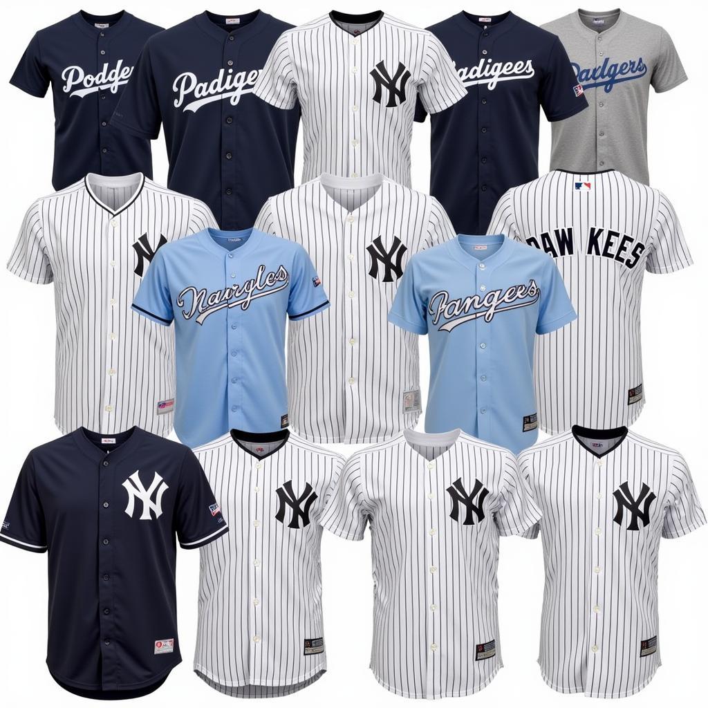 Collection of Yankees Majestic Jerseys