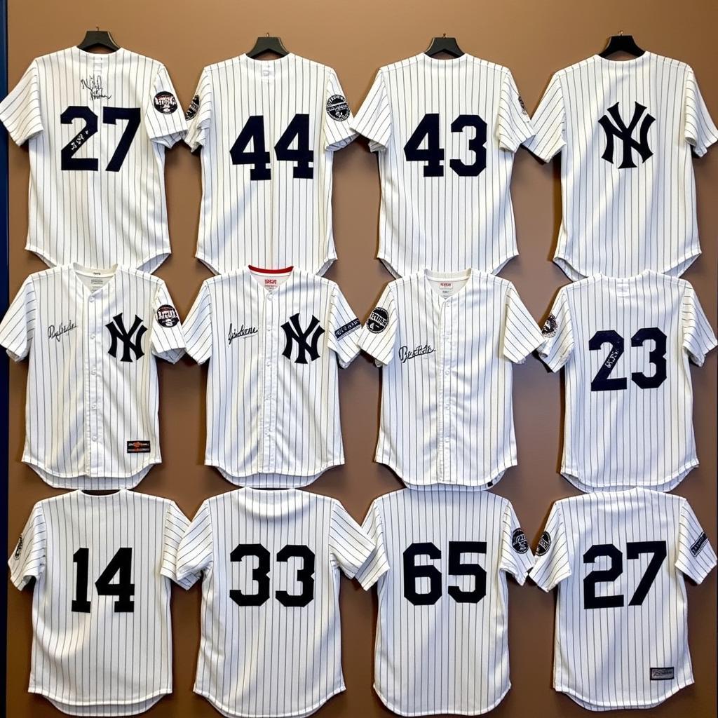 Collection of Signed Yankees Jerseys