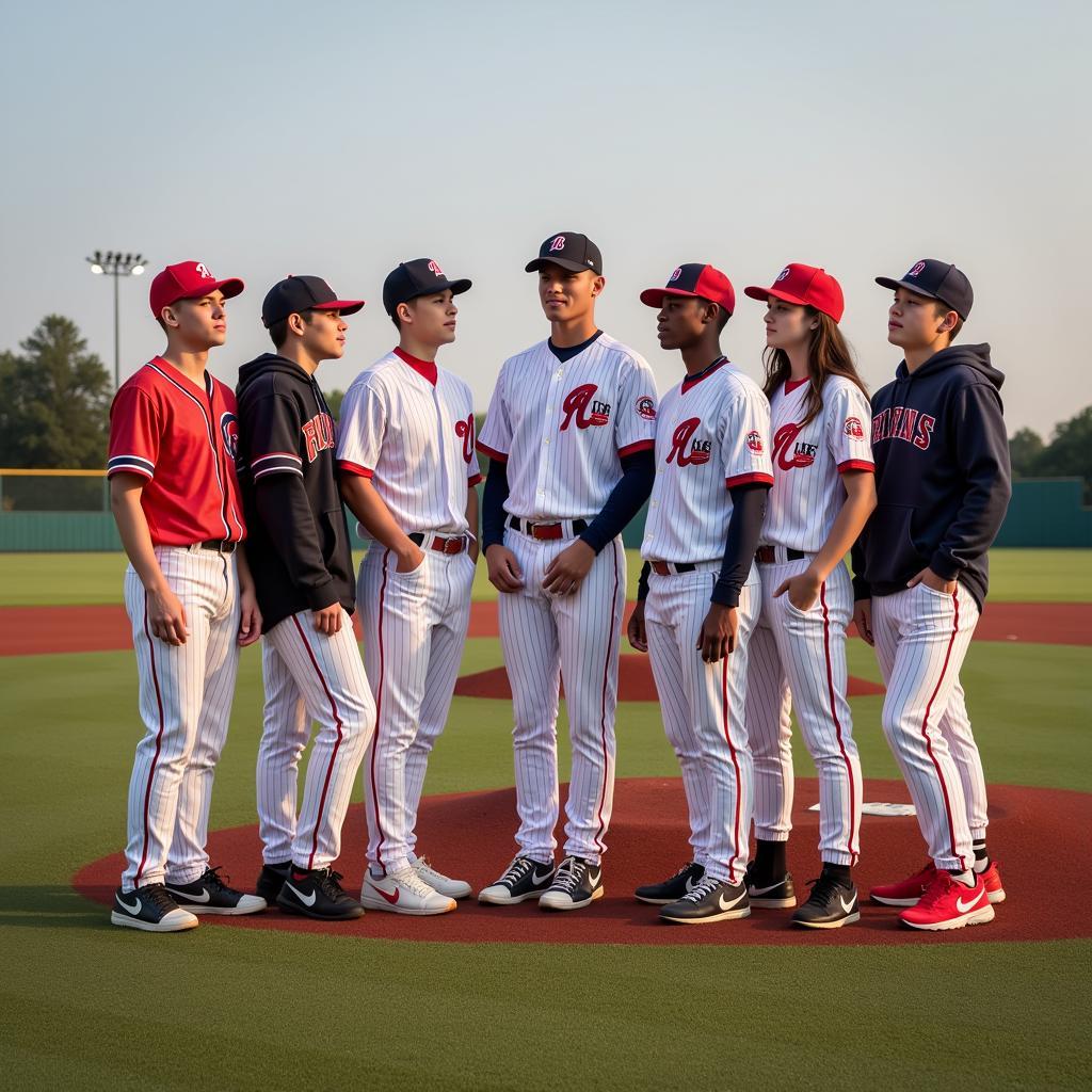 Young Baseball Players Hanging Out with Drip